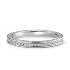 Anillo de memoria 750/oro blanco de 18 quilates Diamante blanco, 0.50 ct, 155 piedras, w-si