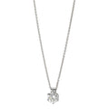 Collar Oro blanco de 585/14 kt. Diamante 0.22 ct, w-si 39.5-42 cm