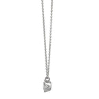 Collar Oro blanco de 585/14 kt. Diamante 0.22 ct, w-si 39.5-42 cm