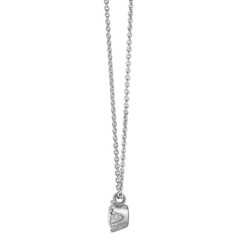Collar Oro blanco de 585/14 kt. Diamante 0.22 ct, w-si 39.5-42 cm