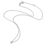 Collar Oro blanco de 585/14 kt. Diamante 0.22 ct, w-si 39.5-42 cm