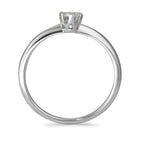 Anillo solitario Oro blanco de 585/14 kt. Diamante 0.20 ct, w-si