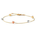 Pulsera Oro amarillo de 585/14 kt., Oro blanco de 585/14 kt., Oro rojo de 585/14 kt. Tricolor Ø4 mm