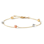 Pulsera Oro amarillo de 585/14 kt., Oro blanco de 585/14 kt., Oro rojo de 585/14 kt. Tricolor Ø4 mm