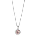 Collar 750/oro blanco de 18 quilates Morganita, Diamante 0.06 ct, w-si 42-45 cm