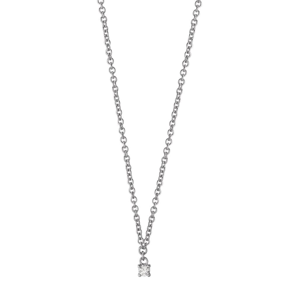 Collar 750/oro blanco de 18 quilates Diamante 0.04 ct, w-si 40-42 cm