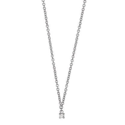 Collar 750/oro blanco de 18 quilates Diamante 0.04 ct, w-si 40-42 cm