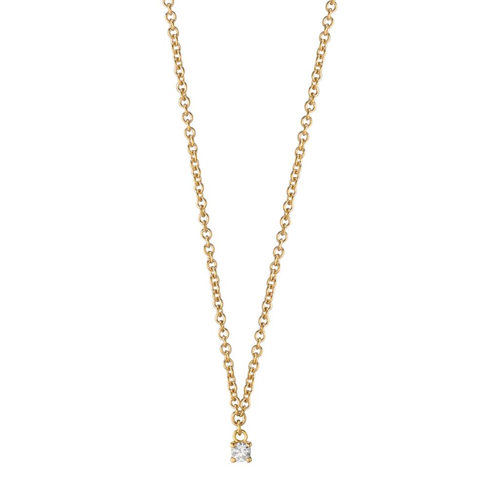 Collar 750/oro amarillo de 18 quilates Diamante 0.04 ct, w-si 40-42 cm