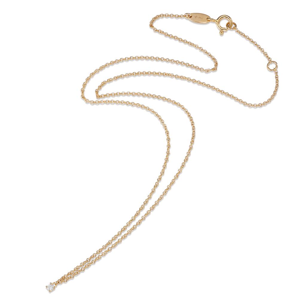 Collar 750/oro amarillo de 18 quilates Diamante 0.04 ct, w-si 40-42 cm