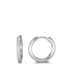 Aro con bisagra 750/oro blanco de 18 quilates Diamante 0.16 ct, 24 piedras, w-si