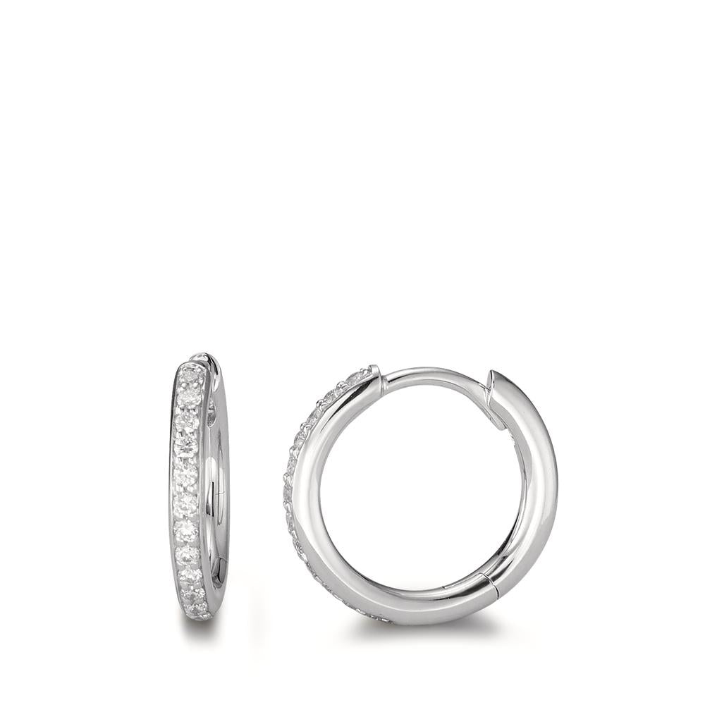 Aro con bisagra 750/oro blanco de 18 quilates Diamante 0.16 ct, 24 piedras, w-si