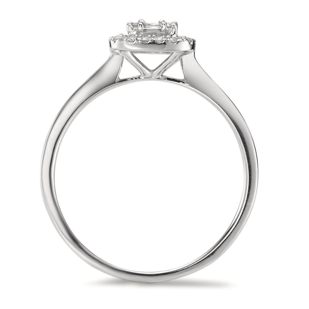 Anillo solitario 750/oro blanco de 18 quilates Diamante 0.32 ct, w-si