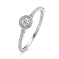 Anillo solitario 750/oro blanco de 18 quilates Diamante 0.21 ct, w-si