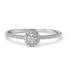Anillo solitario 750/oro blanco de 18 quilates Diamante 0.21 ct, w-si