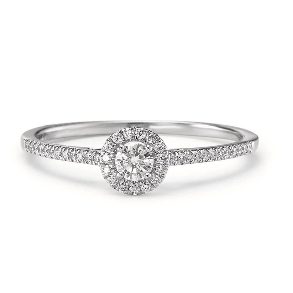 Anillo solitario 750/oro blanco de 18 quilates Diamante 0.21 ct, w-si