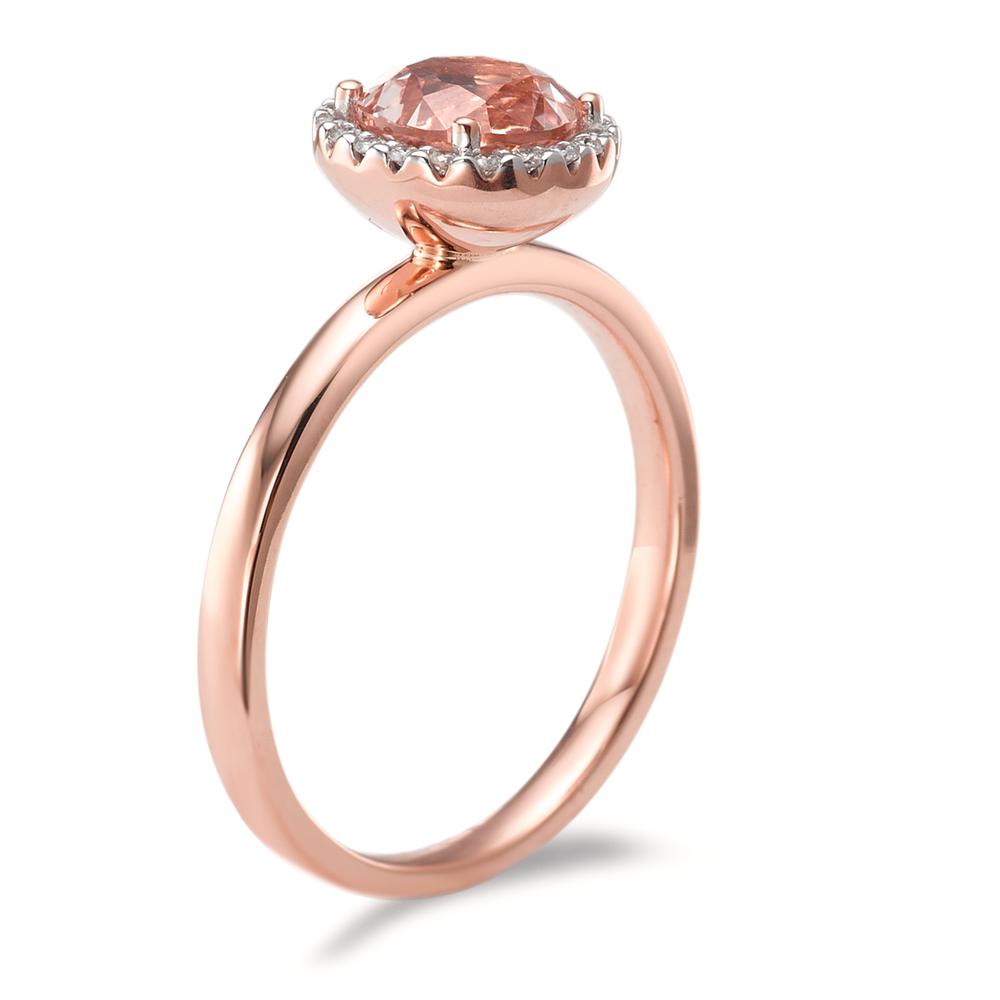 Anillo de dedo 750/oro rojo de 18 quilates Morganita
