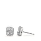 Pendientes 750/oro blanco de 18 quilates Diamante blanco, 0.23 ct, w-si