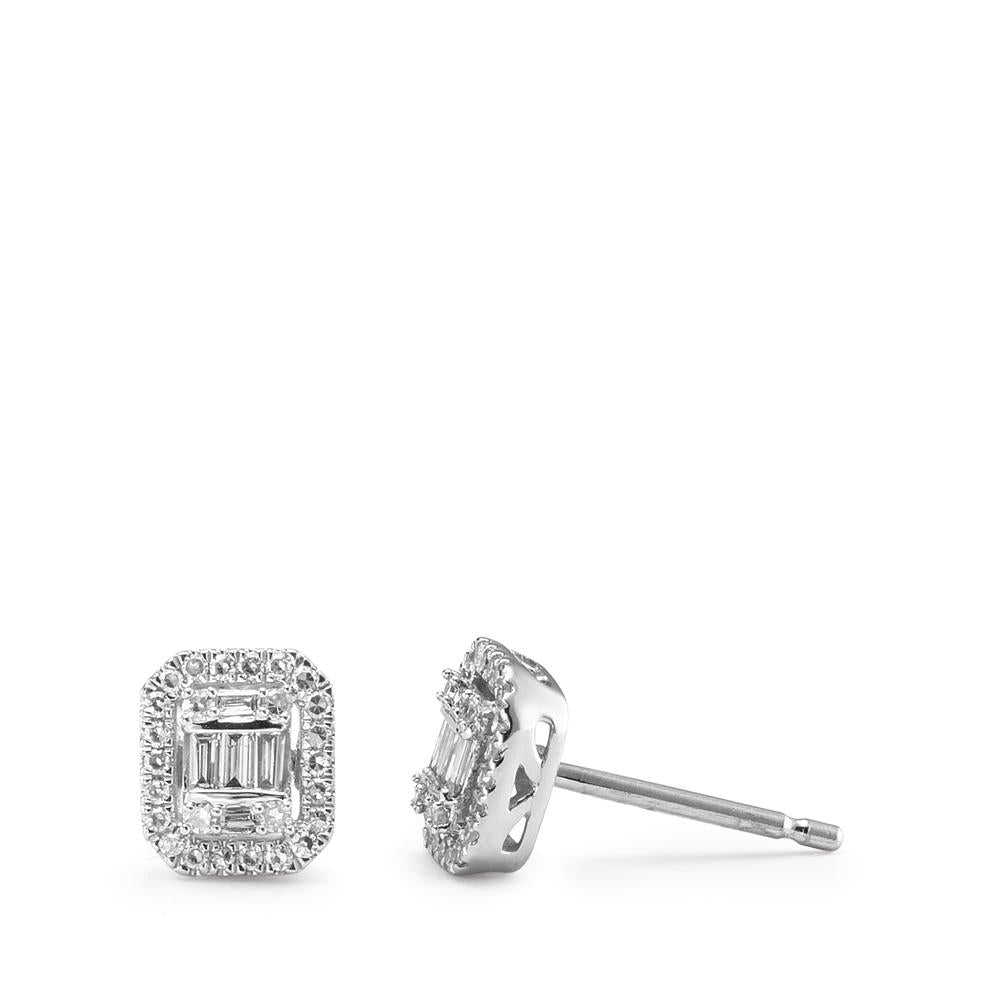 Pendientes 750/oro blanco de 18 quilates Diamante blanco, 0.23 ct, w-si