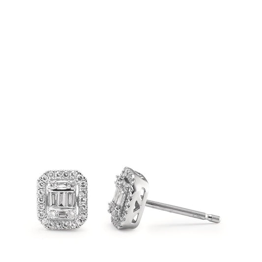 Pendientes 750/oro blanco de 18 quilates Diamante blanco, 0.23 ct, w-si