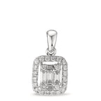 Colgante 750/oro blanco de 18 quilates Diamante blanco, 0.28 ct, w-si