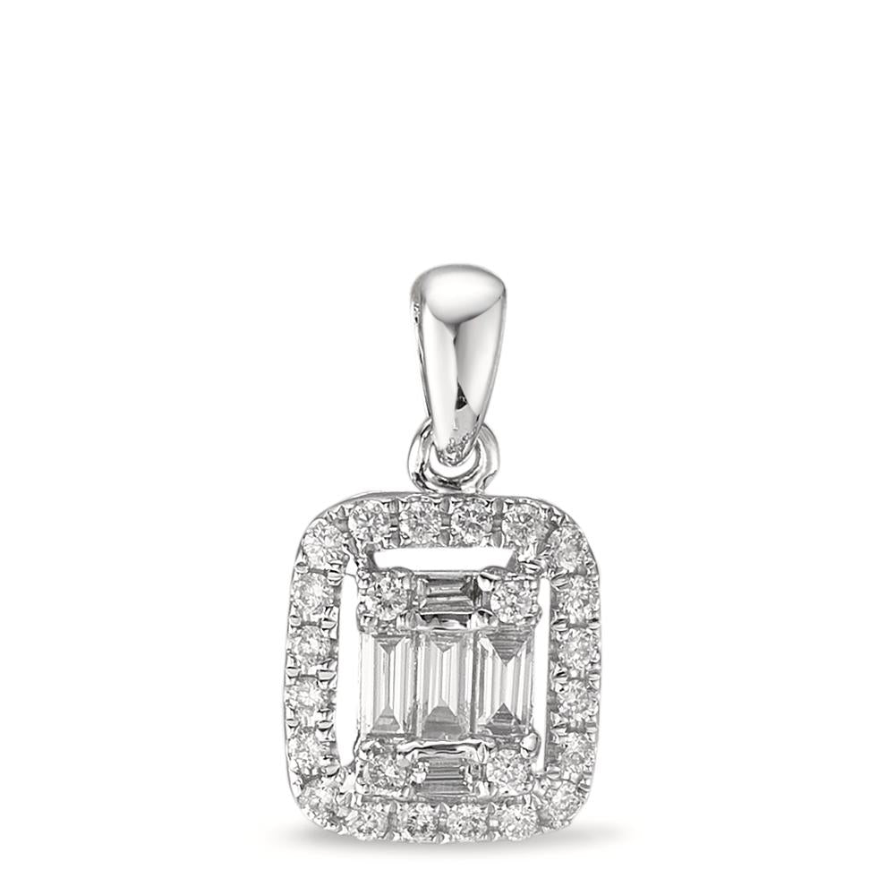 Colgante 750/oro blanco de 18 quilates Diamante blanco, 0.28 ct, w-si