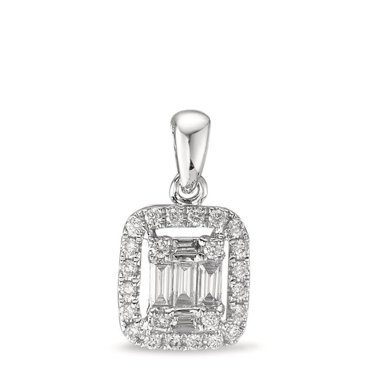 Colgante 750/oro blanco de 18 quilates Diamante blanco, 0.28 ct, w-si