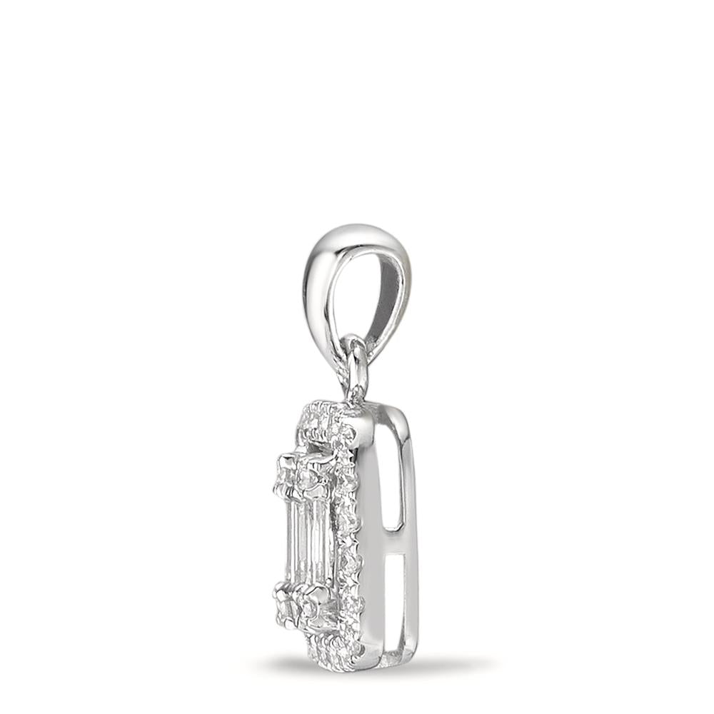 Colgante 750/oro blanco de 18 quilates Diamante blanco, 0.28 ct, w-si