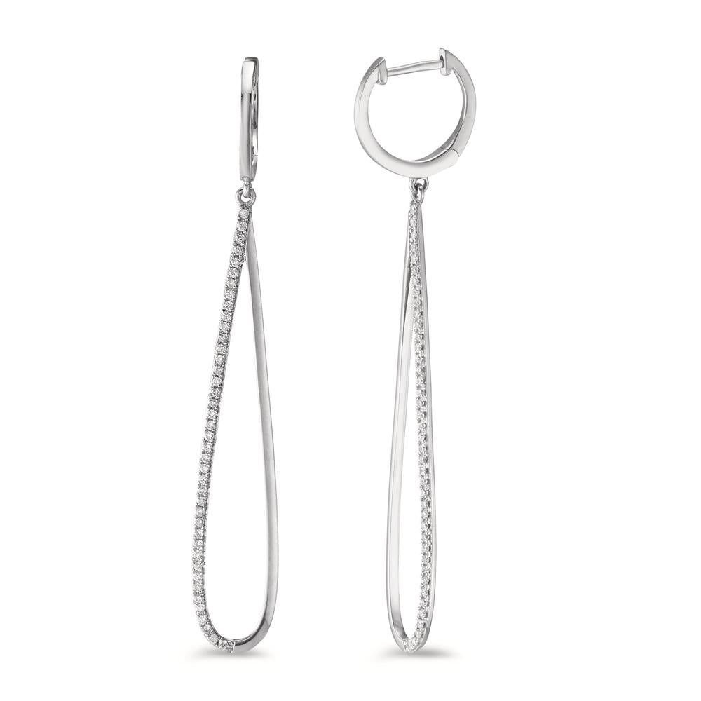 Pendientes 750/oro blanco de 18 quilates Diamante 0.29 ct, w-si