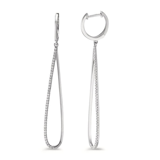 Pendientes 750/oro blanco de 18 quilates Diamante 0.29 ct, w-si