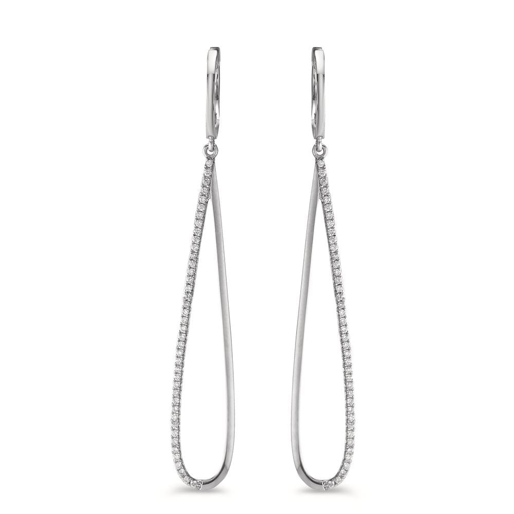 Pendientes 750/oro blanco de 18 quilates Diamante 0.29 ct, w-si