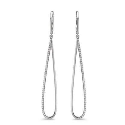 Pendientes 750/oro blanco de 18 quilates Diamante 0.29 ct, w-si