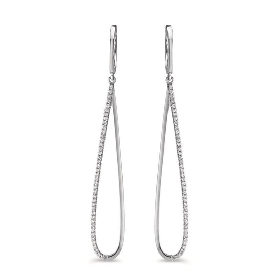 Pendientes 750/oro blanco de 18 quilates Diamante 0.29 ct, w-si
