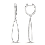 Pendientes 750/oro blanco de 18 quilates Diamante 0.14 ct, w-si