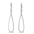 Pendientes 750/oro blanco de 18 quilates Diamante 0.14 ct, w-si