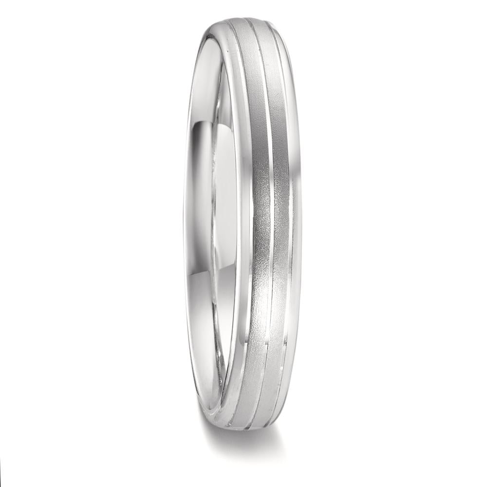Anillo de pareja 750/oro blanco de 18 quilates