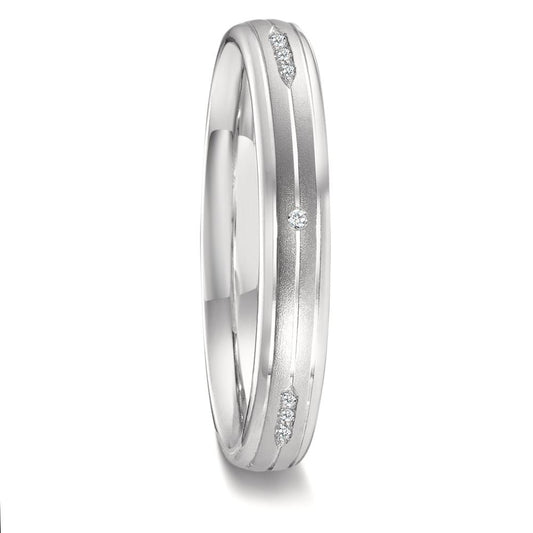 Anillo de pareja 750/oro blanco de 18 quilates Diamante 0.051 ct, 12 piedras, w-vsi