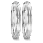 Anillo de pareja 750/oro blanco de 18 quilates