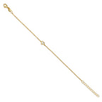 Pulsera Plata Circonita Amarillo Dorado Corazón