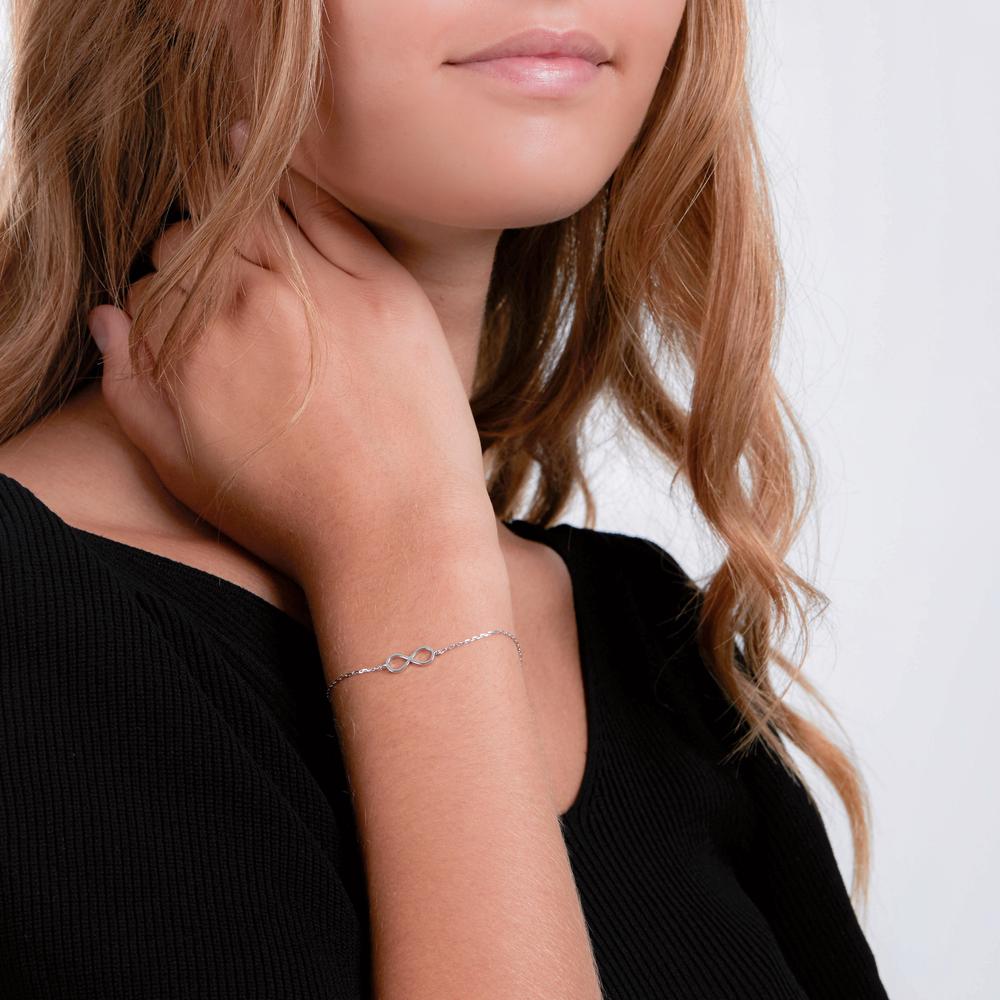 Pulsera Plata Rodio plateado Infinito