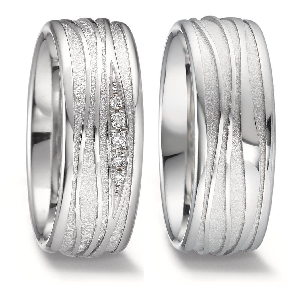Anillo de pareja Oro blanco de 375/9 quilates