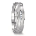 Anillo de pareja 750/oro blanco de 18 quilates Diamante 0.045 ct, 5 piedras, w-si