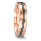 Anillo de pareja oro rosa de 585/14 kt, Circonio