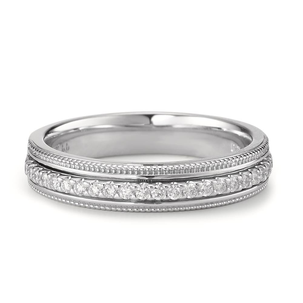 Anillo de dedo 750/oro blanco de 18 quilates Diamante 0.21 ct, 23 piedras, [Brillant], w-si