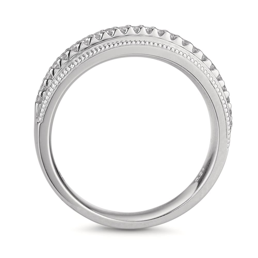 Anillo de dedo 750/oro blanco de 18 quilates Diamante 0.21 ct, 23 piedras, [Brillant], w-si