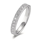 Anillo de memoria 750/oro blanco de 18 quilates Diamante 0.25 ct, 15 piedras, [Brillant], w-si