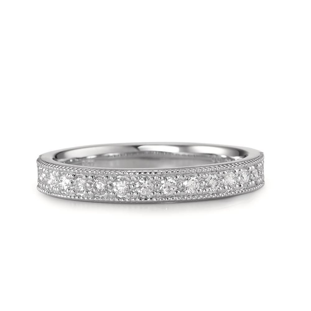 Anillo de memoria 750/oro blanco de 18 quilates Diamante 0.25 ct, 15 piedras, [Brillant], w-si
