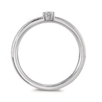 Anillo solitario 750/oro blanco de 18 quilates Diamante 0.16 ct, 19 piedras, [Brillant], w-si