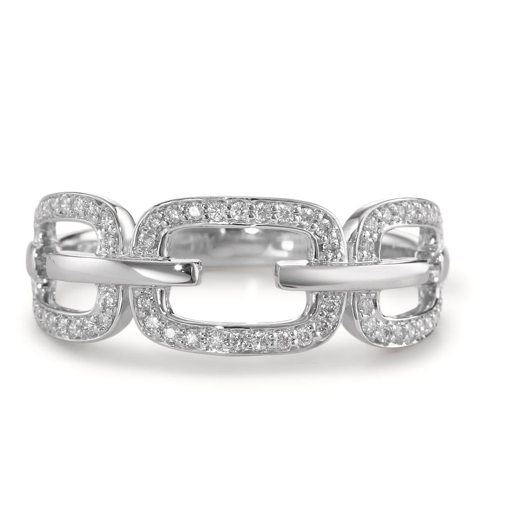 Anillo de dedo 750/oro blanco de 18 quilates Diamante 0.20 ct, [Brillant], w-si