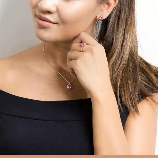 Colgante 750/oro rojo de 18 quilates Morganita champán, [oval]