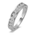 Anillo de memoria 750/oro blanco de 18 quilates Diamante 0.50 ct, 10 piedras, w-si